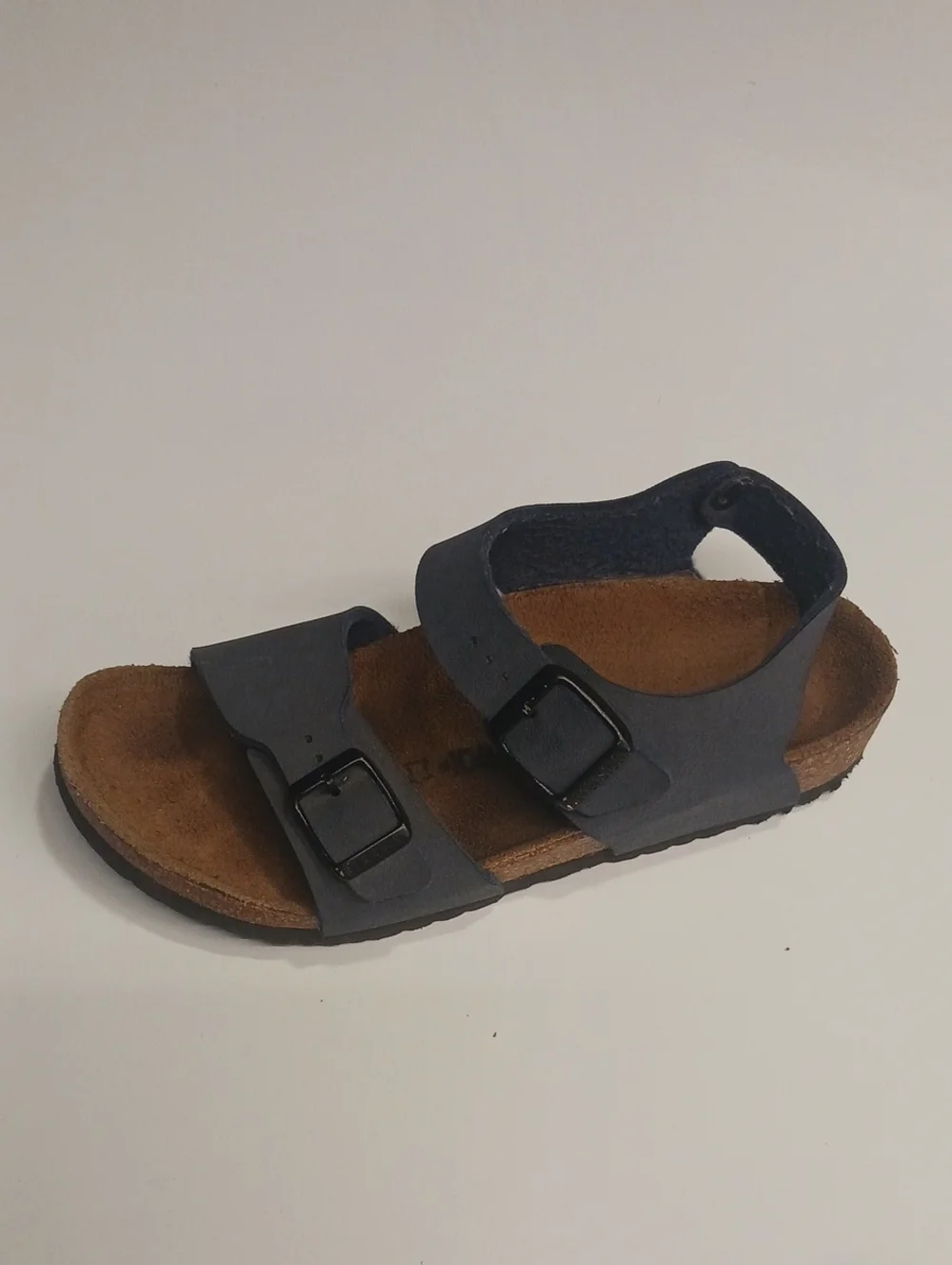 Kids Adjustable Navy Blue Two-Buckle Sandal